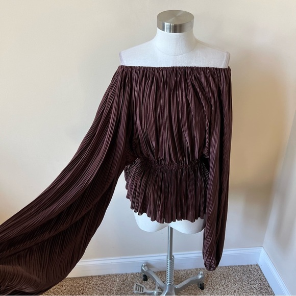 Atlein Collective Pleated Peplum Top 13697 - Picture 7 of 10